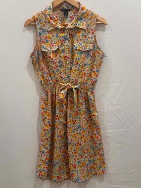 Millennium Sleeveless Floral Midi Dress with Tie Waist - Multicolor L